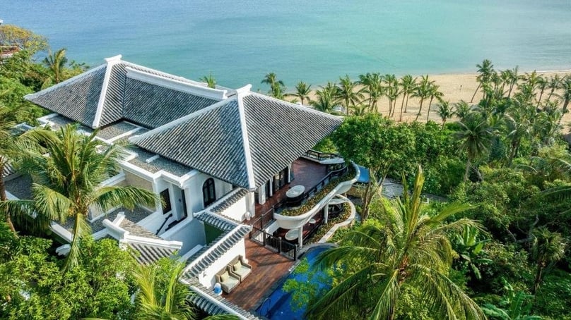 Một góc khu nghỉ dưỡng InterContinental Danang Sun Peninsula Resort ở Đà Nẵng, miền Trung Việt Nam. Hình ảnh lịch sự của khu nghỉ mát.